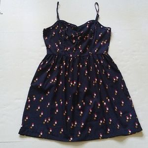 Urban Outfitters Cooperative navy blue polka dot ruffle mini dress S